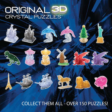 Bepuzzled Original 3D Crystal Puzzle Deluxe - Pirate Ship, Black - Fun Yet Challenging Brain Teaser That Will Test Your Skills And Imagination, For Ages 12+