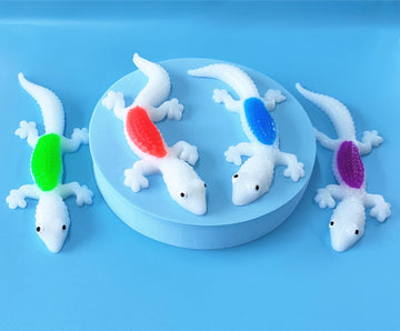 4Pack Super Stretch Sticky Lizard Mochi Squishy Toys,Soft Stress Relief Fidget Toys, Goodie Bag Stuffers,Classroom Prizes,Birthd