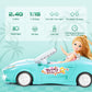 Hapkid Blue Remote Control Car For Girls, 1:18 Scale Rc Cars With Led Light, 2.4 Ghz Blue Truck Toy With 100 Min Long-Lasting Re