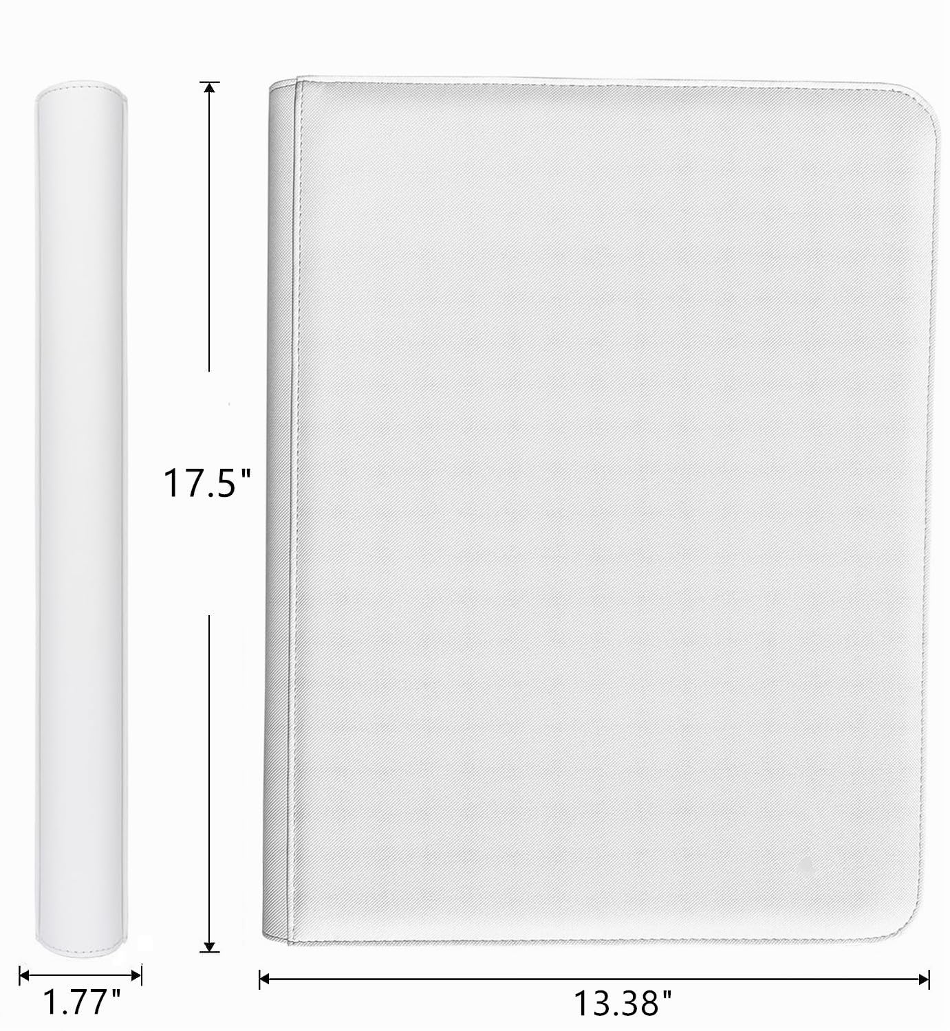 16 Pocket Card Binder  1000+ enhanced Zip Trading Card Binder  Double Sided Pocket Card Holder Album  Ringless Card Folder for MTG  TCG  Sports Card (White)