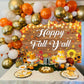 Happy Fall Yall Banner Backdrop 6x4FT Autumn Maple Leaf Harvest Pumpkin Background Happy Thanksgiving Party Decorations Supplie