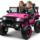 OTTARO 24V 4WD/2WD Switchable Ride on Cars, 2 Seater Kids Electric Vehicle Truck with 20 Inch Seater, 4x100W Motors, 4 Shock Abs