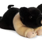 Aurora® Realistic Miyoni® Hampshire Pig Stuffed Animal - Lifelike Detail - Cherished Companionship - Black 12 Inches