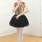 Ballet Performance Leotards For Girls With Skirts Leopard Black Tutu Shiny Stars Snowflake Party Dress Outfit 6-7 Years Primary
