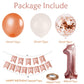 Rose Gold 40Inch Number 1 Balloon, First Birthday Decorations For Girl With Rose Gold White Confetti Balloons, Happy Birthday Ba