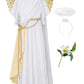 ReliParty Kid Angel Costume with Wings Halo and Artifactual Lily Flower 100