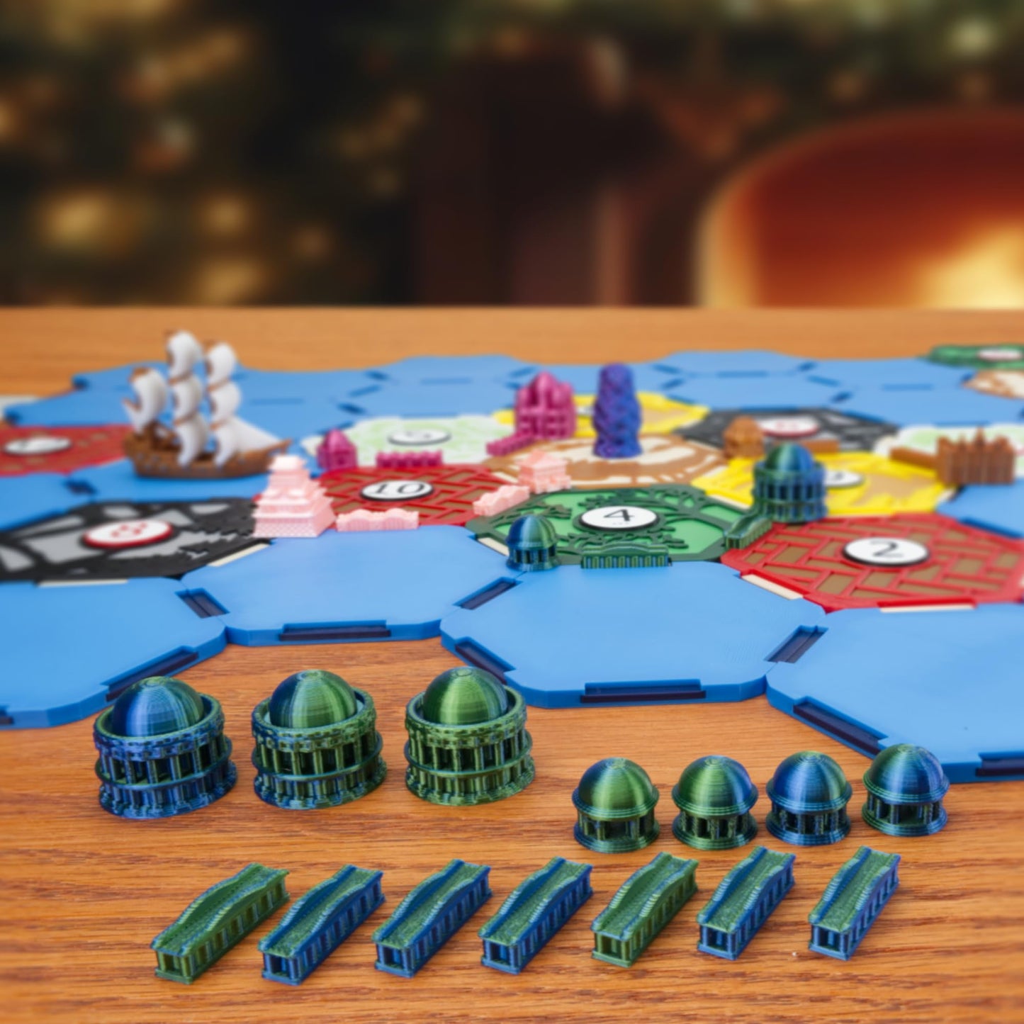 BKPrint3D Custom Civilizations for Catan | 3D Printed Player Sets | Atlantis Base Set | Plastic | 1 x 0.28 x 0.1 inches