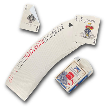 Hat Trick Magic Bicycle Rider Back Gaff Playing Card Decks (Blank Back, Blue Box)