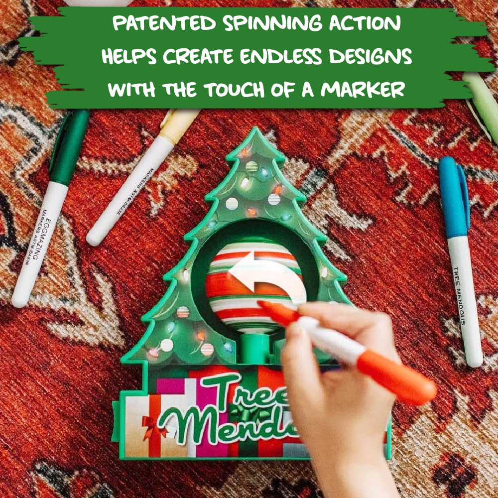 The Treemendous Ornament Decorator Christmas Tree Decorating Kit - Includes Christmas Tree DIY Ornament Decorating Spinner Arts