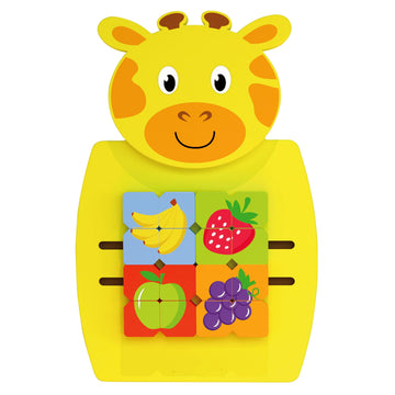 Learning Advantage Giraffe Activity Wall Panel - 18M+ - Toddler Activity Center - Wall-Mounted Toy - Busy Board Decor For Bedroo