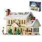Christmas Holiday House Building Set, Led Diy Christmas Holiday Snow Village, Christmas House Compatible With Lego Gifts For Boy