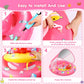Baby Pool Float With Canopy, Inflatable Baby Swim Float With Upf50+ Sun Protection, Toddler Infant Pool Float With Toy Play Console Adjustable Safety Seat For Kids Girls Boys Aged 6-36 Months