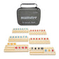 uvcany Mini Travel Rummy Cube Set with 6 Wooden Racks  160 Rummy Cube Game Tiles Rummy Cube 6 Player Edition with Portable Case for Family Classic Board Games - Travel Edition