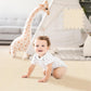Hiwhy Puzzle Play Mat 48 Tiles with 96 Border Pieces, Interlocking Stitching Mat with Border for Living Room Playroom Gym, Beige