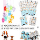 foci cozi 84 Pcs Dog Paw Party Favos Set Toy Pack- Dog Brooch Necklace Keychain Luminous Bracelet Tattoo Sticker Erasers Puppy G