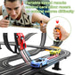 Slot Car Race Track Sets, 23Ft Battery Powered Or Electric Track With 4 Slot Cars, Dual Racing Game Lap Counters, Race Track Set Features A Loop, Turns, Straightaways And A Crossover For Boys Age 6-12