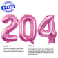 Goer 2025 Foil Number Balloons For 2025 New Year Eve Festival Party Supplies Graduation Decorations (Hot Pink,16 Inch)