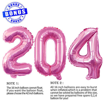 Goer 2025 Foil Number Balloons For 2025 New Year Eve Festival Party Supplies Graduation Decorations (Hot Pink,16 Inch)