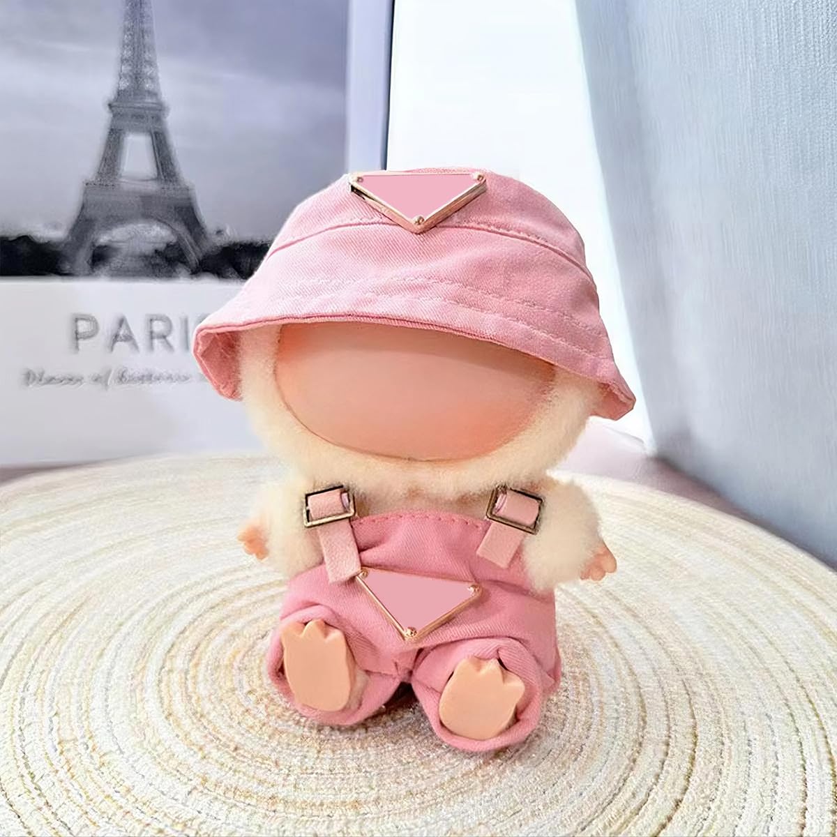 Doll Clothes  Fashion Style Set for 5.91-6.69 Dolls  Unique Style Doll Outfit with Accessories  Pink Overalls & Hat  No Doll