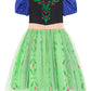 Benylion Princess Dress For Girls Christmas Birthday Party Dress Up Little Girls Puff Sleeve Tulle Dress Coronation Dress Age 7-