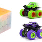 ManaBee 3x3 Jelly Edition Speedcube Puzzle Cube with Monster Truck Toy SetPack of 2 Large FrictionPowered 4WD CarsPush and Go