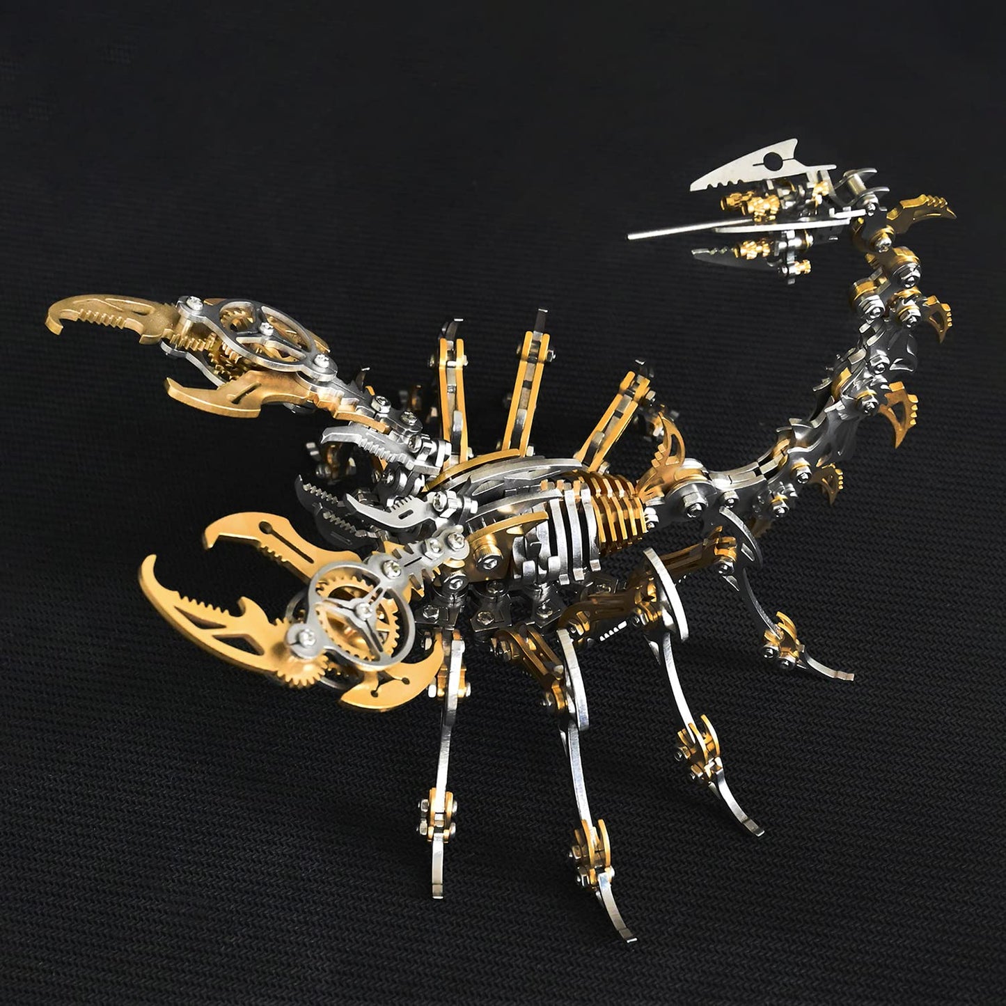 3D Metal Model Kits, Mechanical Scorpion King Gold 3D Metal Puzzle,Steel Warcraft Collection Diy Animal Brain Teasers Simple 3D