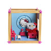 Tak Tak Toys Hello Kitty Bedroom Playset, Build & Play Wooden Bedroom Doll House with Accessories, Pretend Play Set for Kids, fo