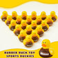 100 Pcs Football Rubber Ducks Floating Bath Toy Football Duck Shower Toy Football Sports Themed Mini Ducks For Bathtub Party Birthday Decoration