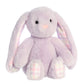 Aurora Vibrant Spring Gingham Bunny Stuffed Animal - Decorative Companion - Endless Fun - Lavender 9 Inches