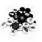 Huch & Friends Team Components Hive Carbon Full-Size Skateboard - Black & White, Model TCI008SZG, Carbon Material
