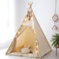 TreeBud Teepee Tent for Kids,Foldable Play Tents for Girl and Boy with Carrybag,Canvas Tipi Kid Playhouse for Tent Indoor Outdoo