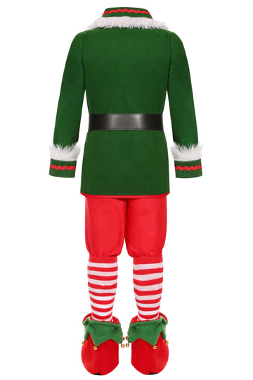 Gortykor Kids Christmas Elf Costume For Boys Holiday Elf Costume Outfit (5-6 Years)