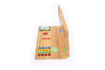 Pickle Sports Folding Portable Travel Marble Wood Board Game - Multicolor