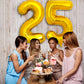 Pigetale Gold Number 5 Balloon For Girls Boys, 40 Inch Large Number 0-9, Big Foil Mylar Helium Digital Balloons For Women Men 15