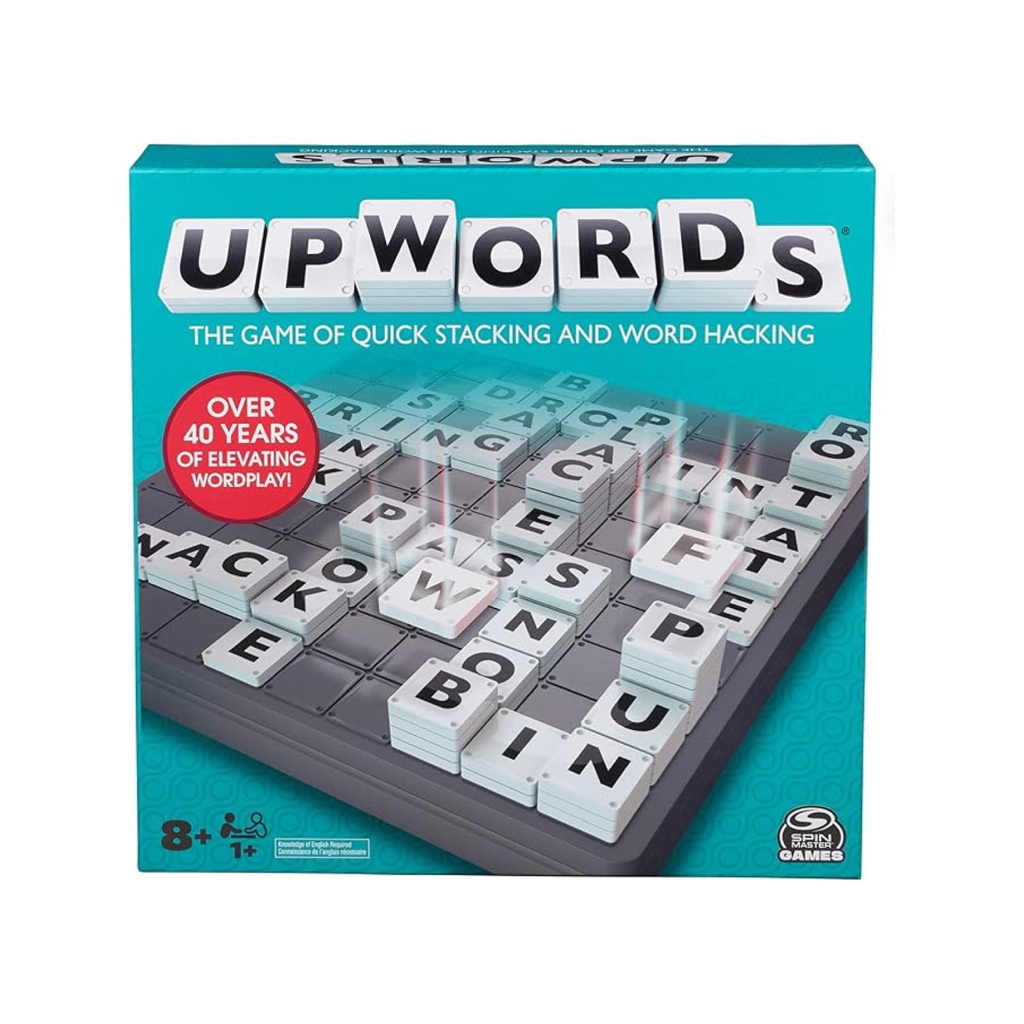 Upwords, The Game Of Quick Stacking & Word Hacking With Stackable Letter Tiles, 2022 Edition | Word Games | Board Games For Kids