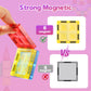 50Pcs Small & Strong Magnetic Tiles Travel Set,Magnet Building Blocks With Metal Case, Montessori Stem Toy For Kids Ages 3+, Por
