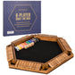 BIVOMON 1-6 Players Shut The Box Dice Game  Wooden Board Table Math Game for Kids mature-themed with 24 Dice  Close The Box Game for Family  Party  Christmas  Birthday