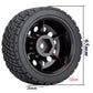 WONFAST 4PCS 65mm RC Rally Car Rubber Tires and Plastic Vintage Wheel Rims 12mm Hex Compatible with 1/10 RC On-Road Rally Racing