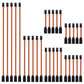 Aceirmc 30Pcs 3-Pin Servo Extension Cable Cord Female To Male Lead Wire Connector Jr For Rc Car Airplanes Remote Control (6 Size