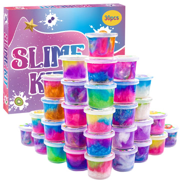 Elover Party Favors For Kids Galaxy Putty Slime Kit Tactile And Visual Experience, Stress Relief Toy,Goody Bag Toys, Christmas S