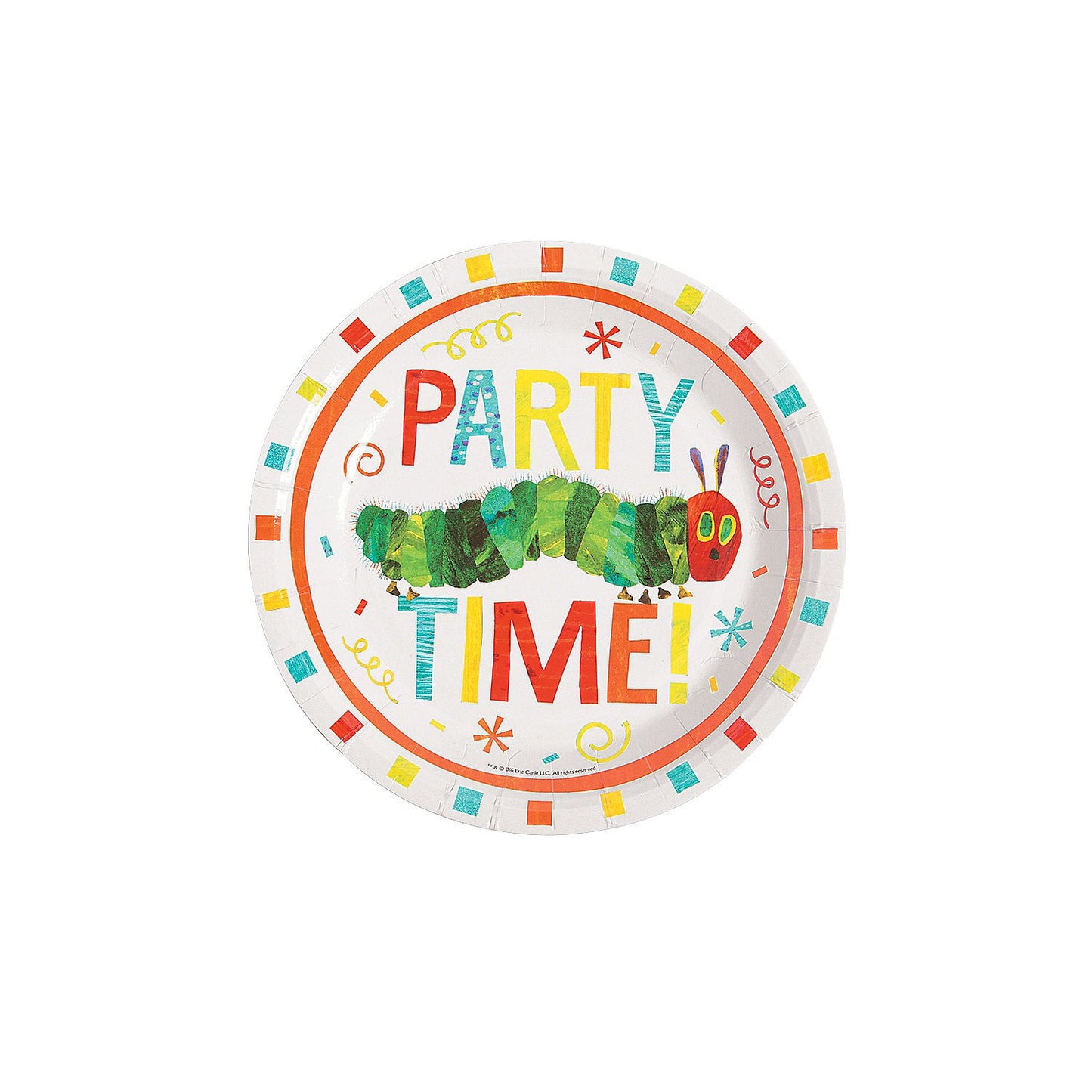 Fun Express The Very Hungry Caterpillar Paper Dessert Plates - Party Supplies - 8 Pieces
