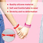 Morcheiong 42 Pieces Valentine's Day Party Favors Rubber Bracelets Pink Red Classic Silicone Wristbands for Kids Adults Valentin