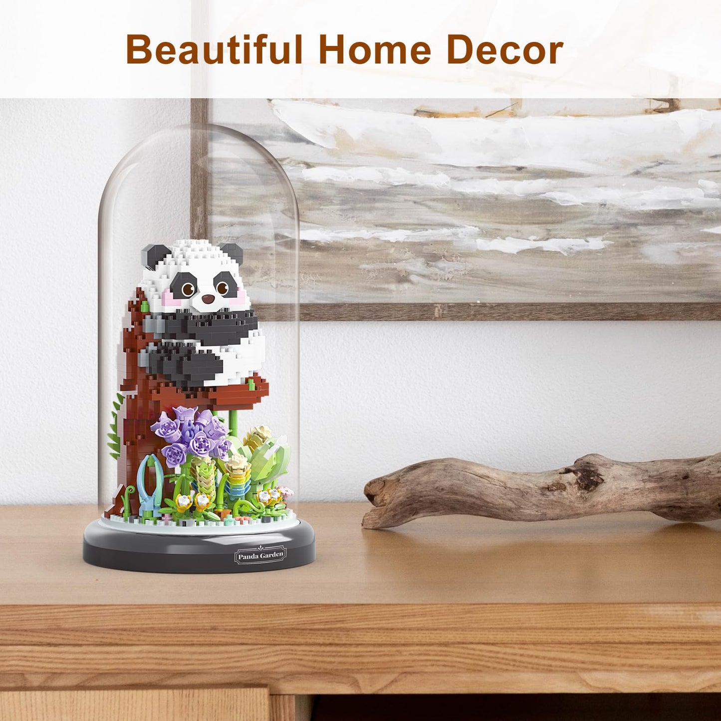 QARULUS Panda Flower Building Set - Plastic Animal Building Blocks for Kids Age 6-12 - Perfect Gift for Parties & Holidays