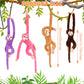 Chivao 8 Packs Stuffed Monkey Hanging Stuffed Animal Plush Monkey Toy with Hook and Loop Fasteners Hands 20 Inch Large Plush Ani
