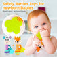 Baby Rattles 0-6 Months, Set Of 2 Rattles For Babies 0-6 Months, Soft Stuffed Animal Rattle Hand Grip Baby Toys, Baby Rattle Sha