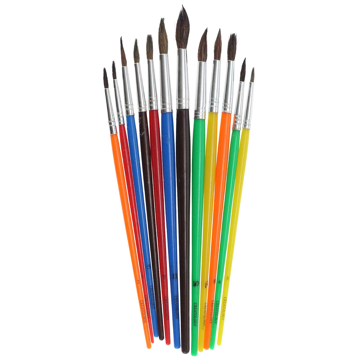 Natural Bristle Paintbrushes by Creatology, 12 Count
