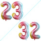 Goer Number 23 Balloons For 23Rd Birthday Party Decorations,42 Inch Jumbo Foil Helium 32 Balloons For 32Nd Birthday Party Decoration (Rainbow)