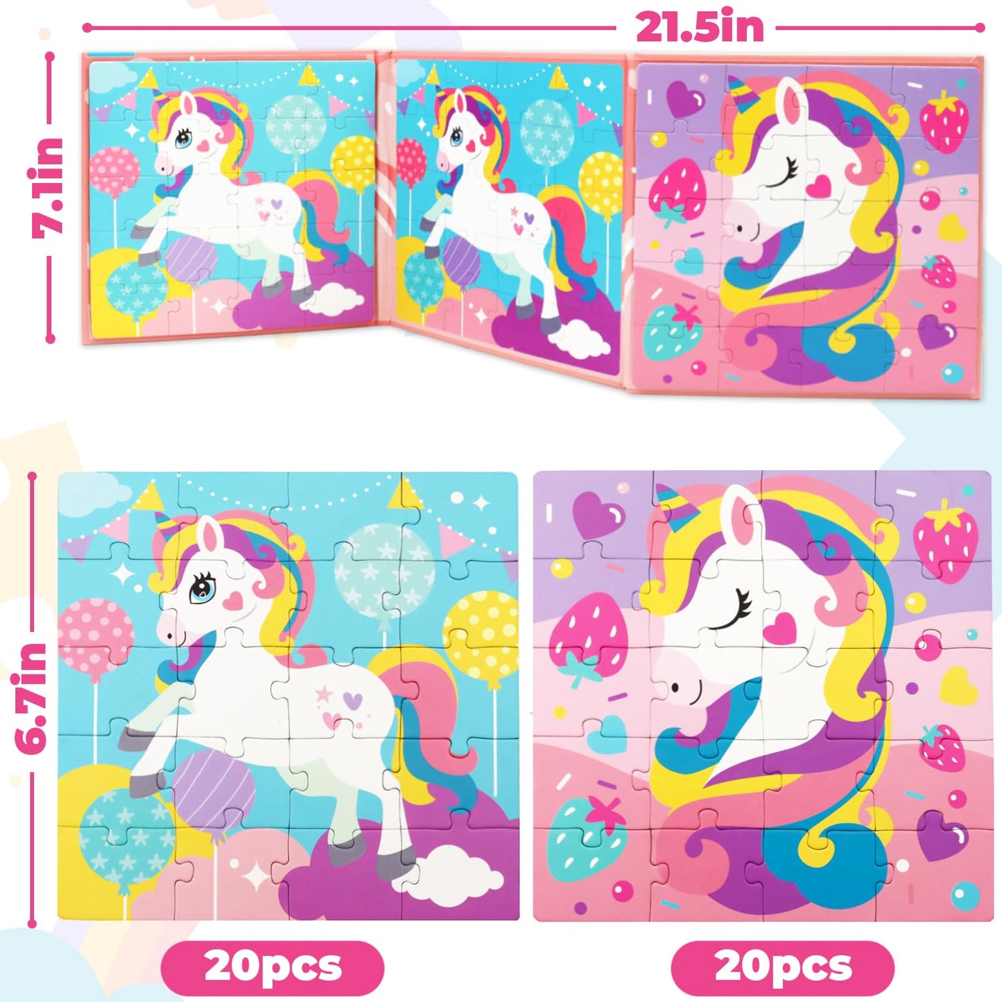 Magnetic Puzzles For Kids Ages 2-4, Montessori Toys Advanced Version 9-12-16 Piece Animal Jigsaw Puzzles Book For Toddlers, Travel Games, Preschool Educational Learning Toys For 3-5 Year Old Gifts