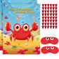 Neburora 2 Pack Pin The Mouth On The Crab Party Game 2 Large 21''X 28'' Posters With 48Pcs Stickers Ocean-Themed Birthday Party