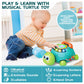 Jyusmile Musical Turtle Baby Toy - Crawling Educational Toy with Light & Sound, Large, Blue, for Infants 6-18 Months, Model O4-WPSB-RX2D